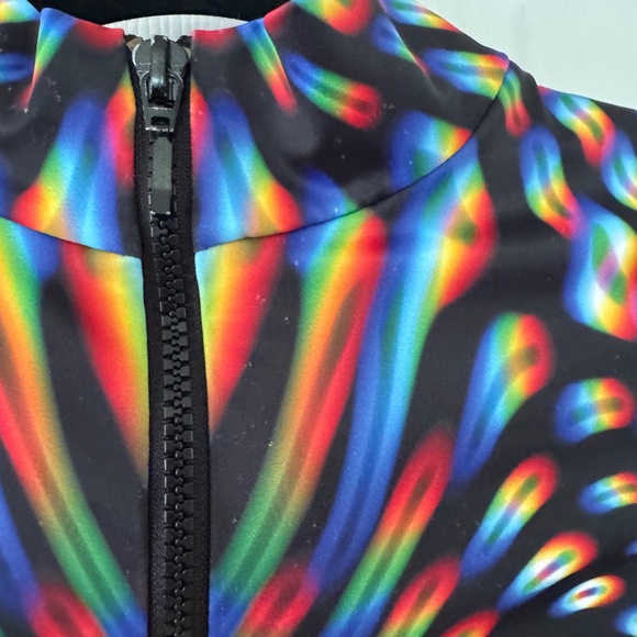 BADINKA pulsar shrug keyhole Bodysuit rave wear size Large - Picture 3 of 11